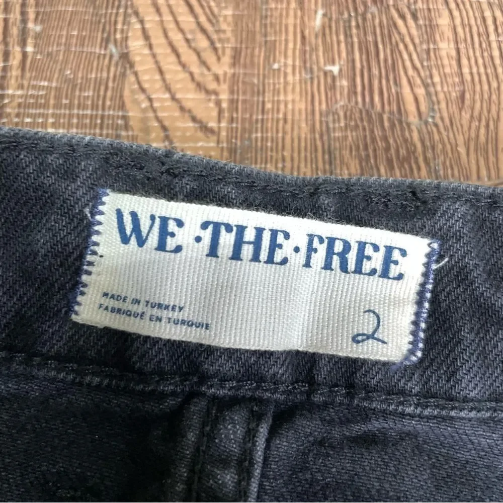 FREE PEOPLE WE THE FREE COME AS YOU ARE DENIM‎ MAXI SKIRT - BLACK 2